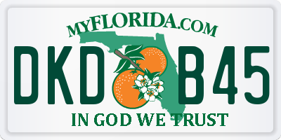 FL license plate DKDB45
