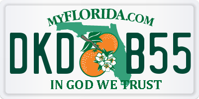 FL license plate DKDB55