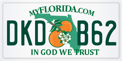 FL license plate DKDB62