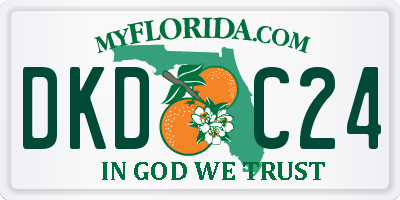 FL license plate DKDC24