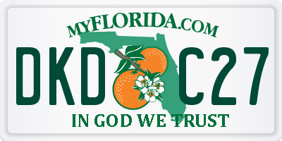 FL license plate DKDC27