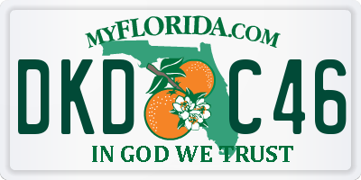 FL license plate DKDC46