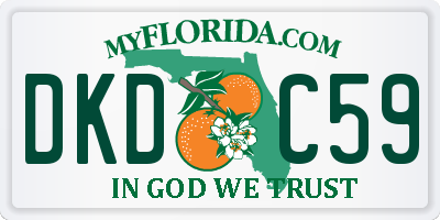 FL license plate DKDC59