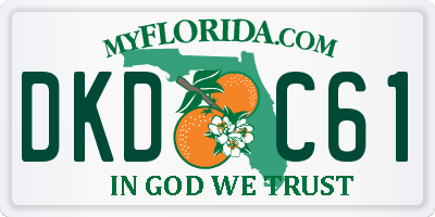 FL license plate DKDC61