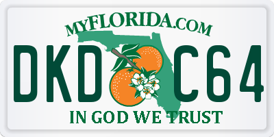 FL license plate DKDC64