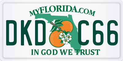 FL license plate DKDC66