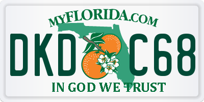 FL license plate DKDC68