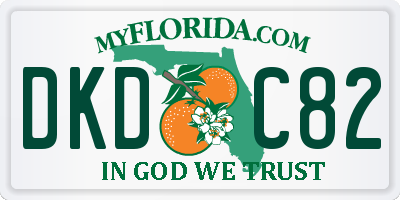 FL license plate DKDC82