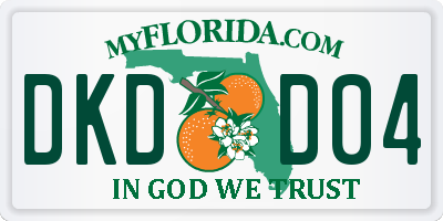 FL license plate DKDD04