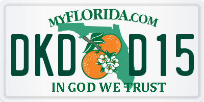 FL license plate DKDD15