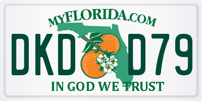 FL license plate DKDD79