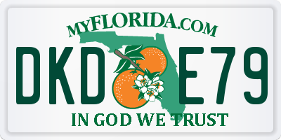 FL license plate DKDE79