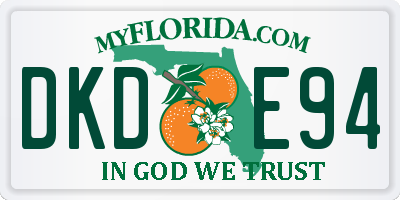FL license plate DKDE94