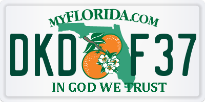 FL license plate DKDF37