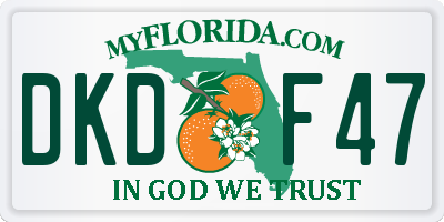 FL license plate DKDF47