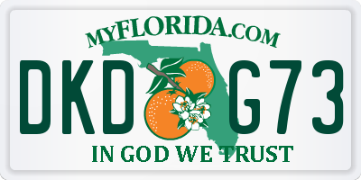 FL license plate DKDG73