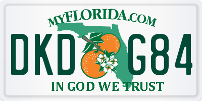 FL license plate DKDG84