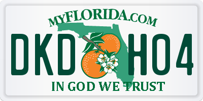 FL license plate DKDH04