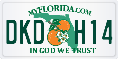 FL license plate DKDH14