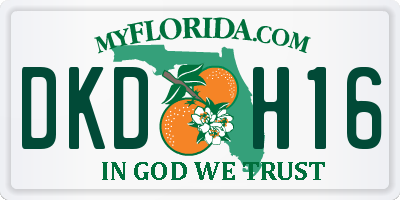 FL license plate DKDH16