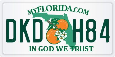 FL license plate DKDH84