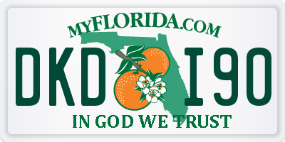 FL license plate DKDI90