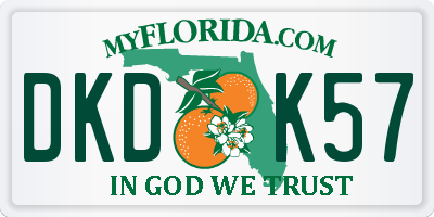 FL license plate DKDK57