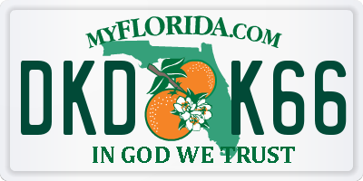 FL license plate DKDK66