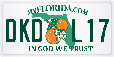 FL license plate DKDL17