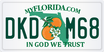 FL license plate DKDM68