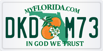 FL license plate DKDM73