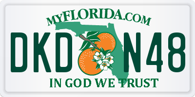 FL license plate DKDN48