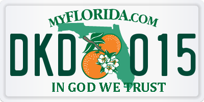 FL license plate DKDO15