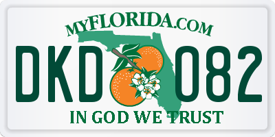 FL license plate DKDO82