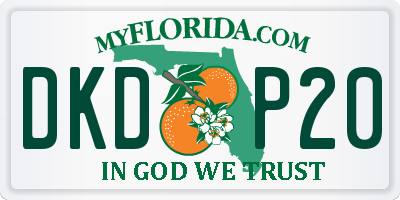 FL license plate DKDP20