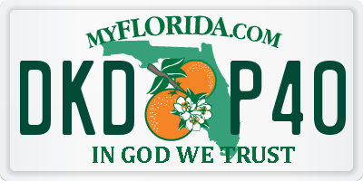 FL license plate DKDP40