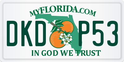 FL license plate DKDP53