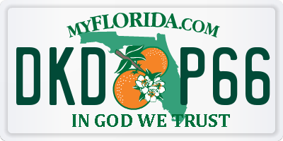 FL license plate DKDP66