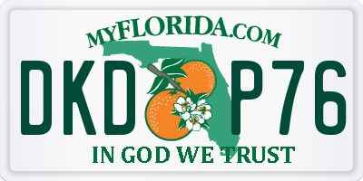 FL license plate DKDP76