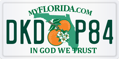 FL license plate DKDP84