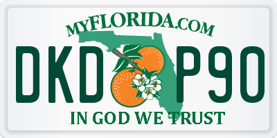 FL license plate DKDP90