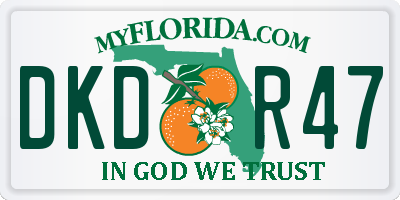 FL license plate DKDR47