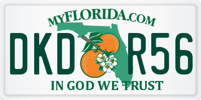 FL license plate DKDR56