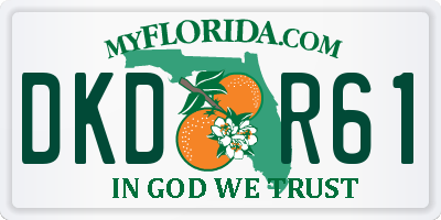 FL license plate DKDR61
