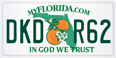 FL license plate DKDR62