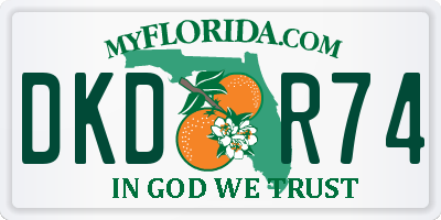FL license plate DKDR74