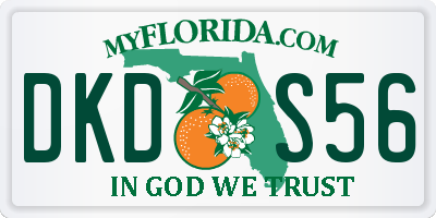 FL license plate DKDS56