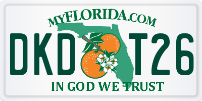 FL license plate DKDT26