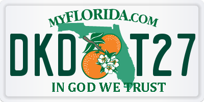 FL license plate DKDT27