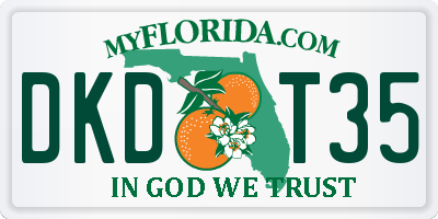 FL license plate DKDT35